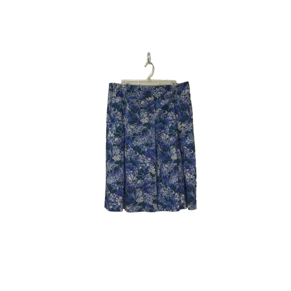 Talbots Blue Patterned Skirt‎ Women's Size 14